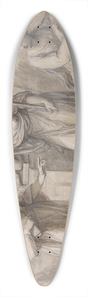 Angelica Kauffmann - Three muses in conversation 39.3 inch art pintail longboard deck
