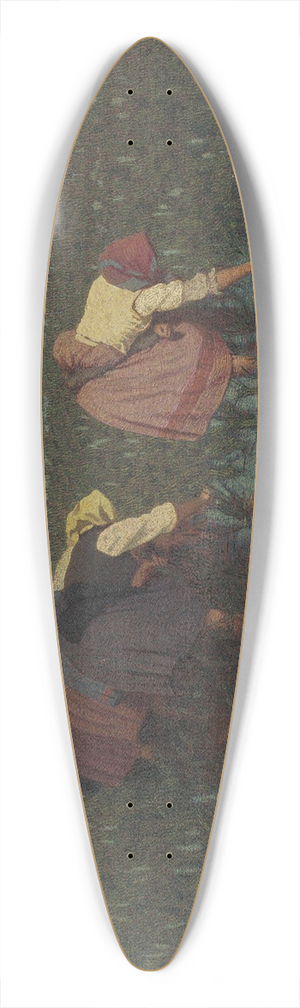 Angelo Morbelli - Le risaiuole 39.3 inch art pintail longboard deck