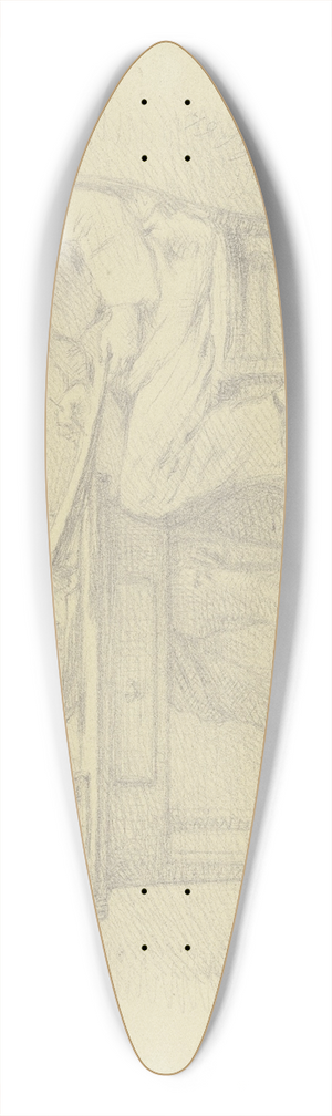 Angilbert Gbel - Zwei Knaben, eine Dantebste zeichnend 39.3 inch art pintail longboard deck
