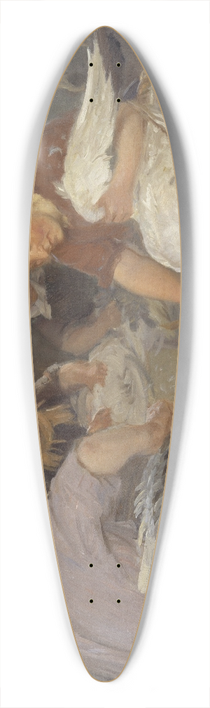 Anna Ancher - Plucking the Geese 39.3 inch art pintail longboard deck