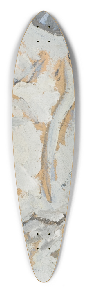 Anna Boberg - The White Mountain Top. Study from Switzerland 39.3 inch art pintail longboard deck