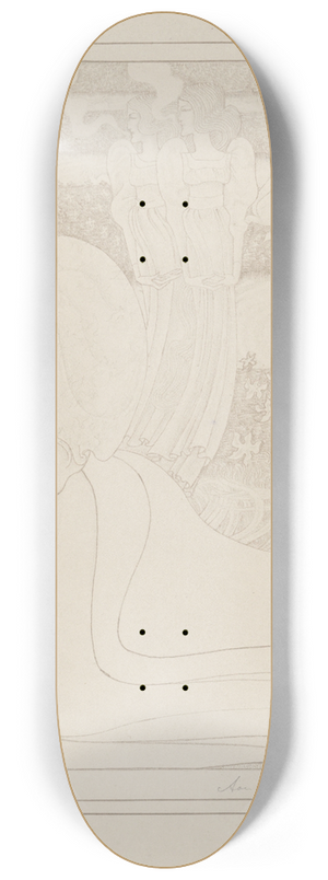 Jan Toorop - Allegorische voorstelling met drie vrouwen in een tuin 8.25 inch art skate deck
