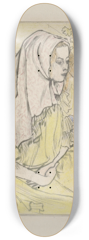 Jan Toorop - Charley Toorop met hoofddoek in een leunstoel 8.25 inch art skate deck