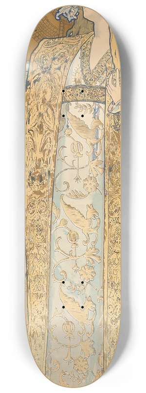 Alphonse Mucha - Gismonda 8.25 inch art skate deck