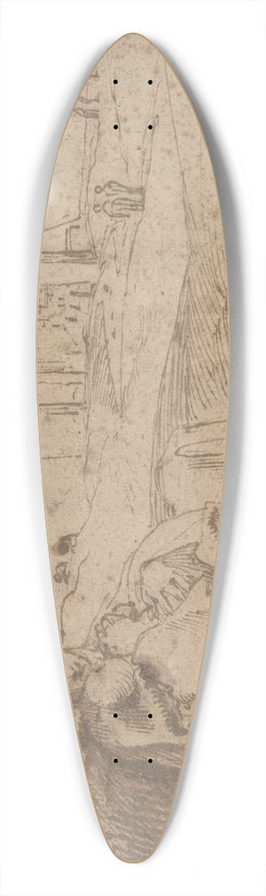 Annibale Carracci - The Virgin and Child Resting Outside a City Gate 39.3 inch art pintail longboard deck