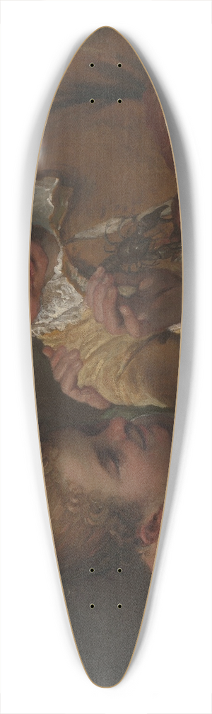 Annibale Carracci - Two Children Teasing a Cat 39.3 inch art pintail longboard deck