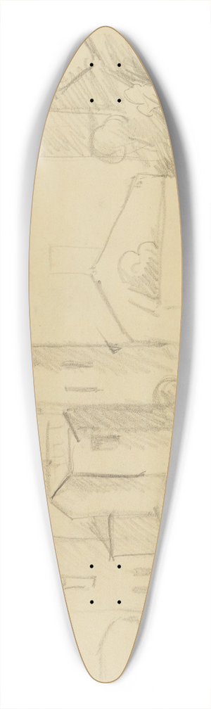 Anny Dollschein - Huser am Land 39.3 inch art pintail longboard deck