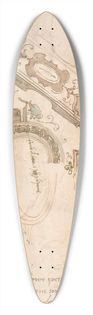 Antenore Ridolfi - Quarter Plan for a Coved Ceiling 39.3 inch art pintail longboard deck