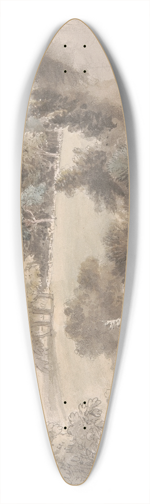 Anthony Devis - Landscape with trees 39.3 inch art pintail longboard deck