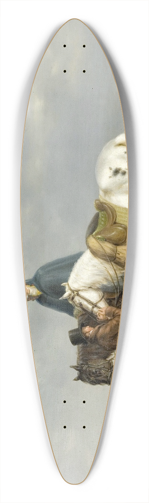 Anthony Oberman - Two Riders in a Landscape 39.3 inch art pintail longboard deck