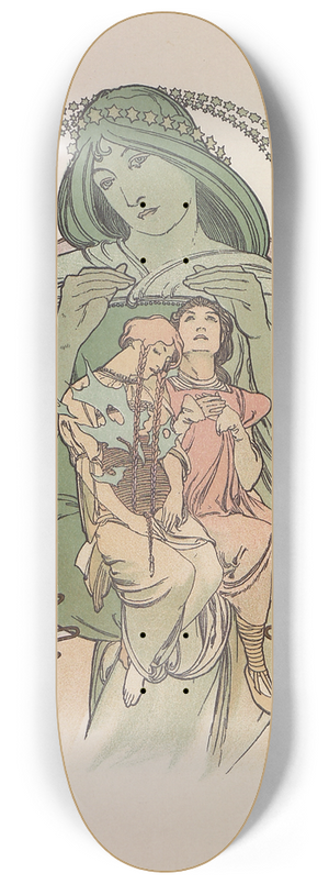 Alphonse Mucha - Ilse, princesse de Tripoli 8.25 inch art skate deck
