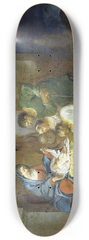 Januarius Zick - The Adoration of the Shepherds 8.25 inch art skate deck Januarius Zick - The Adoration of the Shepherds 8.25 inch art skate deck