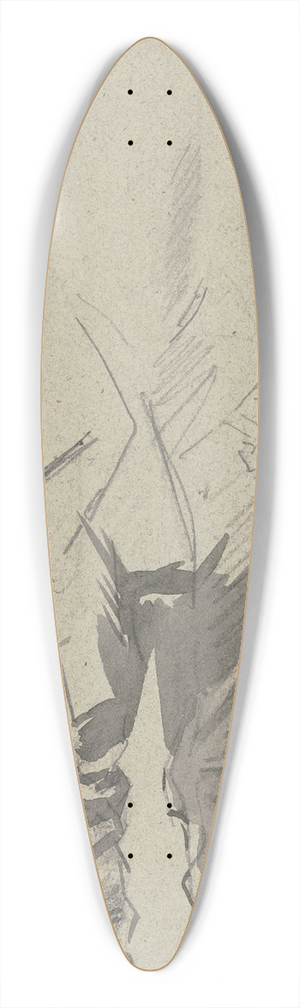 Anton Burger - Farmer from behind 39.3 inch art pintail longboard deck