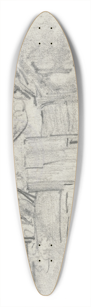 Anton Burger - Gartenpfrtchen mit Baum dahinter 39.3 inch art pintail longboard deck