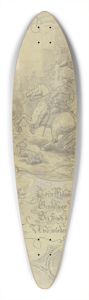 Anton Burger - In front of the blacksmiths 39.3 inch art pintail longboard deck