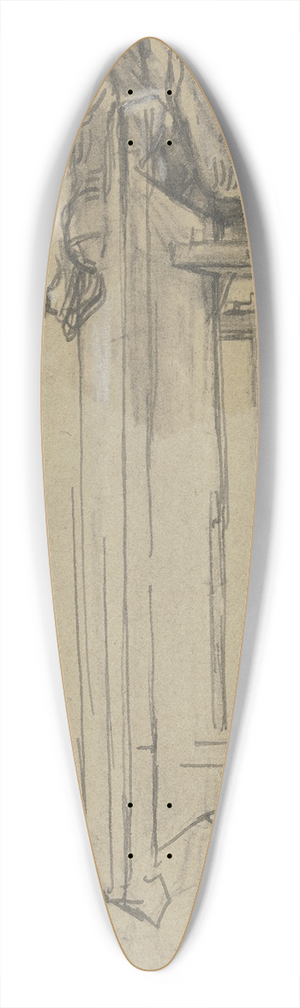 Anton Burger - Lesender Mann an einem Tisch 39.3 inch art pintail longboard deck