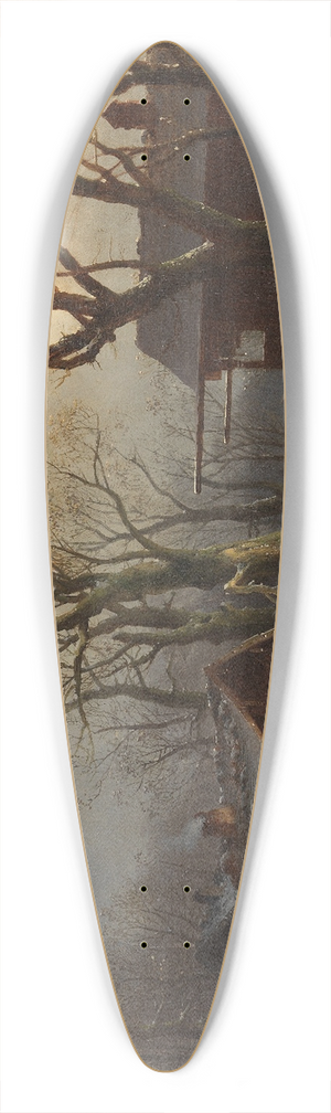 Anton Doll - Verschneites Dorf 39.3 inch art pintail longboard deck