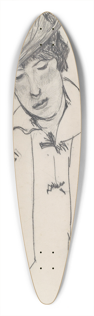 Anton Faistauer - Dame mit Hut 39.3 inch art pintail longboard deck