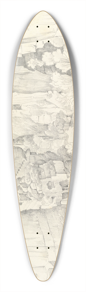 Anton Hallmann - Cloister in Syracuse 39.3 inch art pintail longboard deck