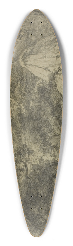 Antonie Waterloo - Thatched Hut in Woods with Shepherd and Sheep 39.3 inch art pintail longboard deck