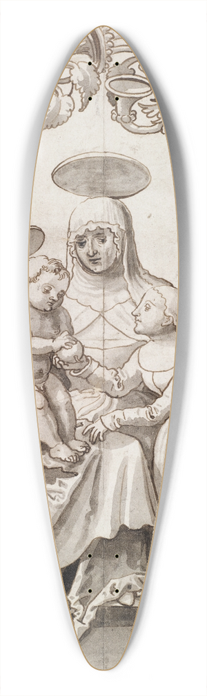 Antoni Glaser - Scheibenriss mit der Hl. Anna Selbdritt 39.3 inch art pintail longboard deck
