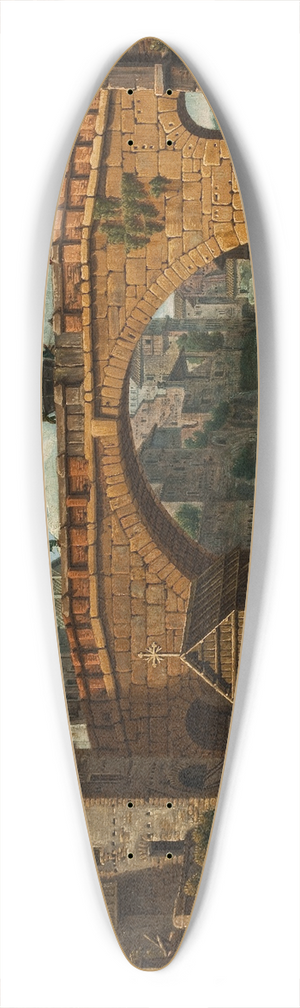 Antonio Aquaroni - Ponte Cestio In Rome 39.3 inch art pintail longboard deck