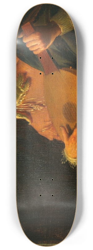 Jan Van Bijlert - The Lute Player 8.25 inch art skate deck