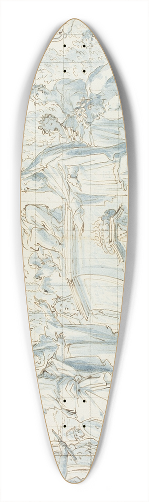 Antonio Grano - Saint Bibiana Refusing to Sacrifice to Jupiter 39.3 inch art pintail longboard deck