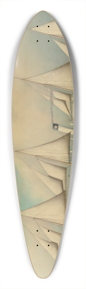 Antonio Jacobsen - El Mar 39.3 inch art pintail longboard deck