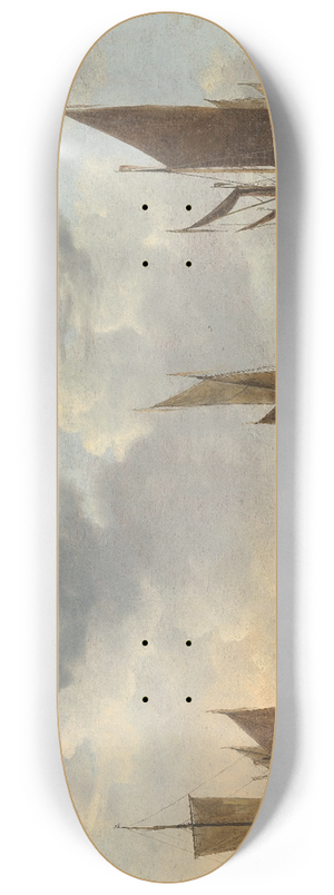 Jan van de Cappelle - Seascape with Ships 8.25 inch art skate deck