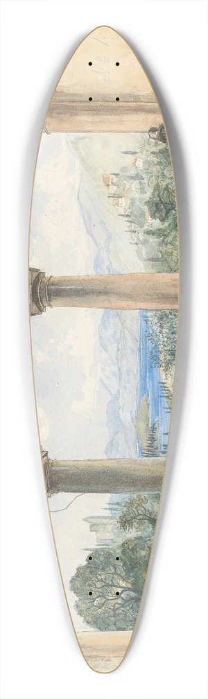 Anton Perko - A view from a loggia 39.3 inch art pintail longboard deck