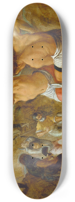 Adam Elsheimer - The Frankfurt Altarpiece of the Exaltation of the True Cross, The Digging for the Cross 8.25 inch art skate deck Adam Elsheimer - The Frankfurt Altarpiece of the Exaltation of the True Cross, The Digging for the Cross 8.25 inch art skate deck
