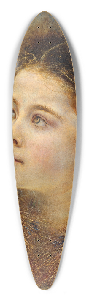 Anton Romako - Mdchen mit hrenhalskrause 39.3 inch art pintail longboard deck