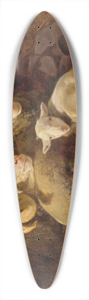 Anton Schrdl - Sheep in the stable 39.3 inch art pintail longboard deck