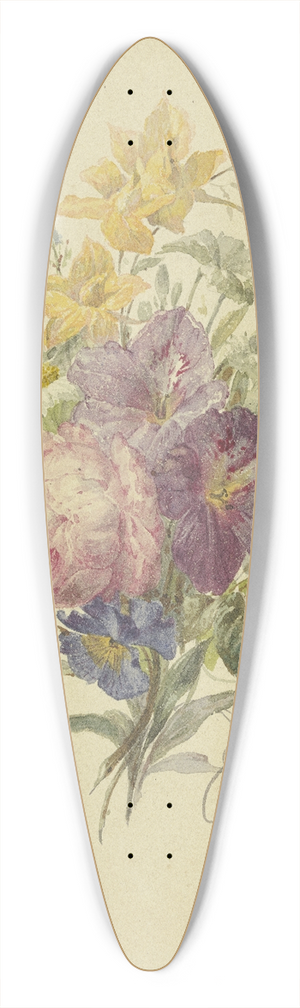 Anton Umpfenbach - Bouquet 39.3 inch art pintail longboard deck