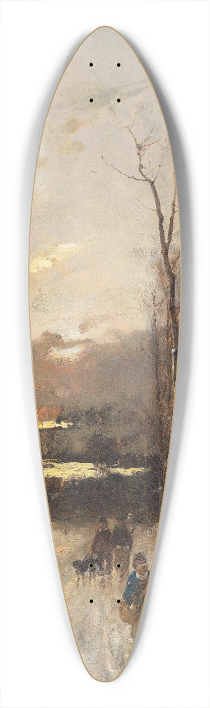 Anton Windmaier - Jger Im Winterwald 39.3 inch art pintail longboard deck
