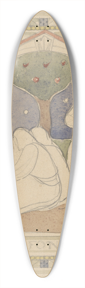 Antoon Derkinderen - Ad Fontes 39.3 inch art pintail longboard deck