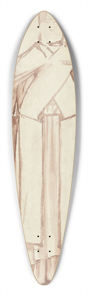 Antoon Derkinderen - Voorstudie voor de Eerste Bossche Wand; Keizer Frederik Barbarossa 39.3 inch art pintail longboard deck