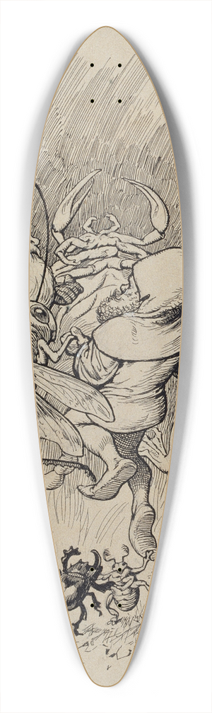 Apelles Mestres - New Spring 39.3 inch art pintail longboard deck