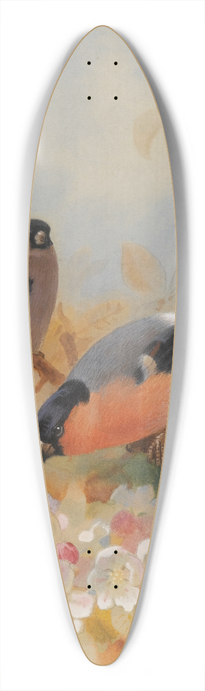 Archibald Thorburn - Bullfinches 39.3 inch art pintail longboard deck