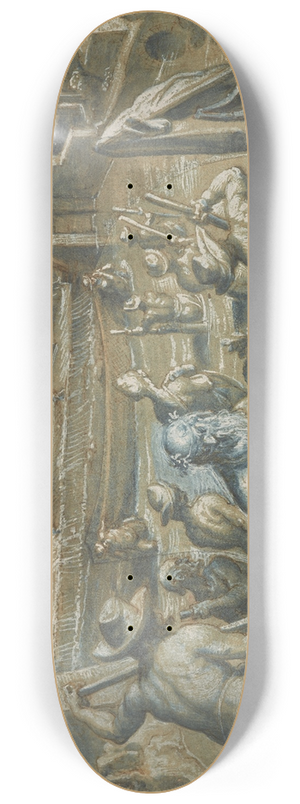 Jan van der Straet - The Arno with Fishermen 8.25 inch art skate deck