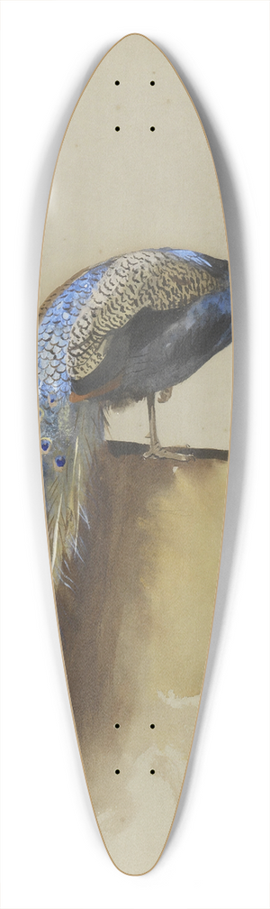 Archibald Thorburn - Peacock 39.3 inch art pintail longboard deck