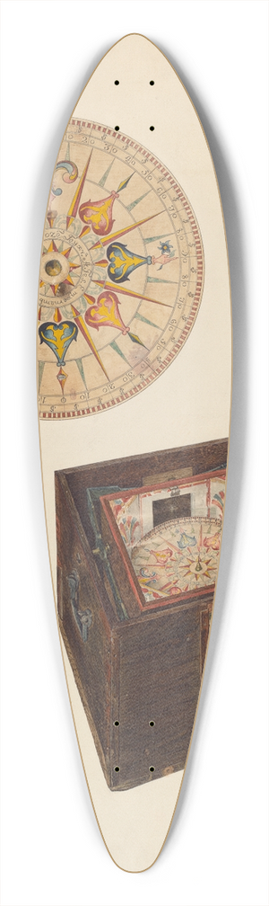 Archie Thompson - Floating Compass 39.3 inch art pintail longboard deck