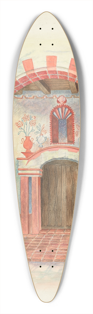 A. Regli - Restoration Drawing 39.3 inch art pintail longboard deck