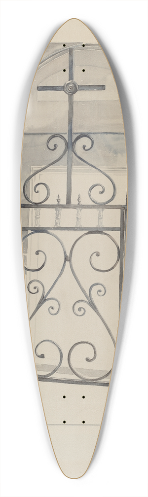 Arelia Arbo - Iron Gate and Fence 39.3 inch art pintail longboard deck