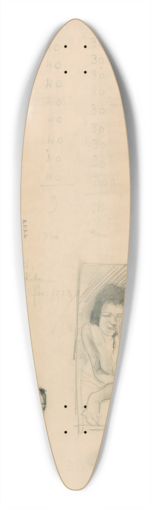 Armand Rassenfosse - Studies 39.3 inch art pintail longboard deck