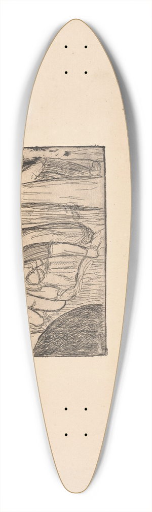 Armand Seguin - Ramasseurs de chanvre 39.3 inch art pintail longboard deck
