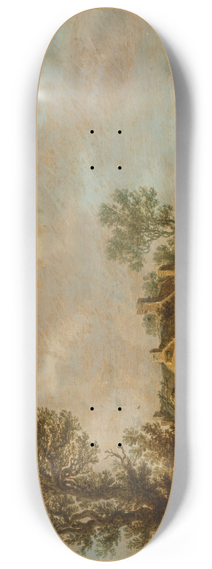Jan van Goyen - A farm in a wooded landscape 8.25 inch art skate deck