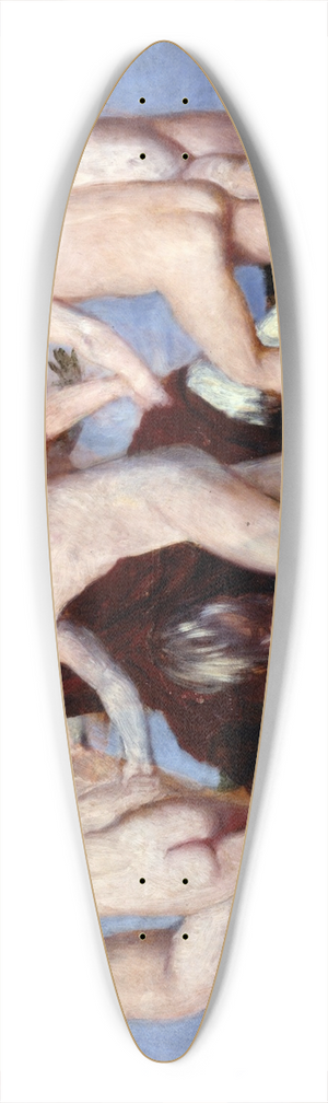 Arnold Bcklin - Pan Dancing with Children 39.3 inch art pintail longboard deck