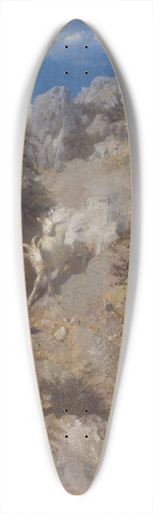 Arnold Bcklin - Pan Frightening A Shepherd (Terrified Panic) 39.3 inch art pintail longboard deck